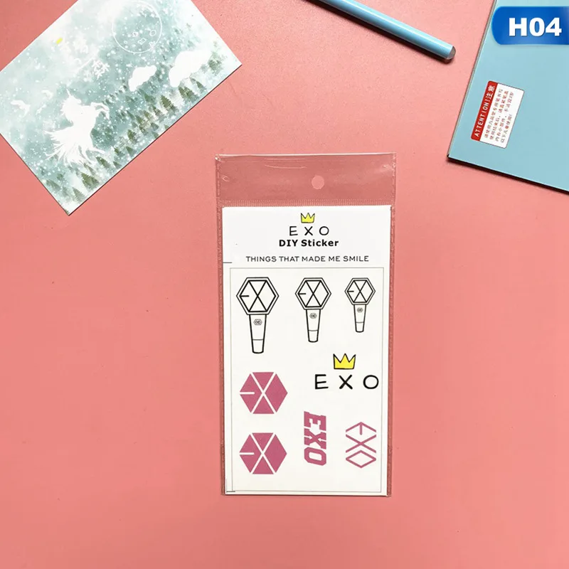 Kpop Star BLACKPINK EXO GOT7 дважды наклейка наклейки альбом для скрапбукинга Украшение дневника Канцтовары Школьные принадлежности веер подарок