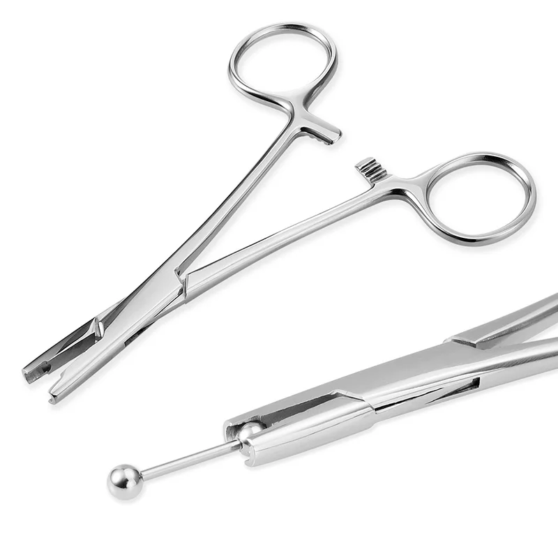 

1PC Sterile Surgical Steel Dermal Anchor Holding Tool Plier Tweezer Clamp Professional Disc Forcep Body Piercing Equipment 3-5mm