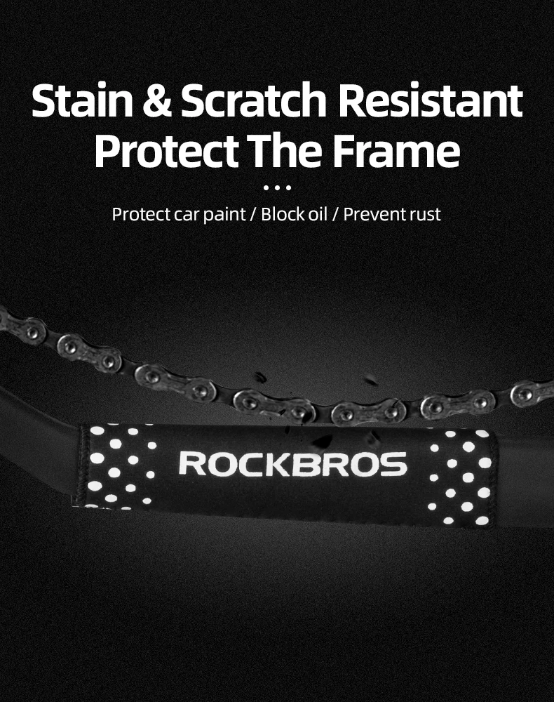 ROCKBROS Fahrrad Kette Schutz Radfahren Ultraleicht Kette Schutz Abdeckung Quick Dry Kette Protector Bleiben Hinten Gabel Fahrrad Zubehör – Detail 3
