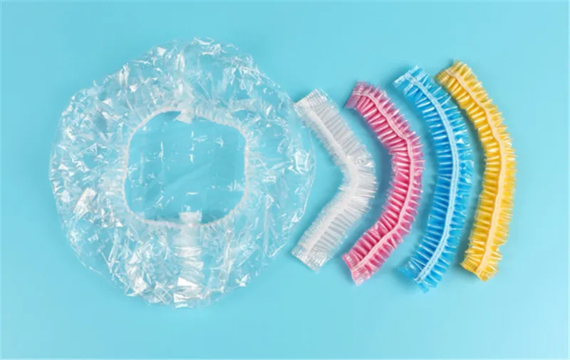 

20 pcs Disposable Hat Hotel One-Off Elastic Shower Bathing Cap Clear Hair Salon Bathroom Products