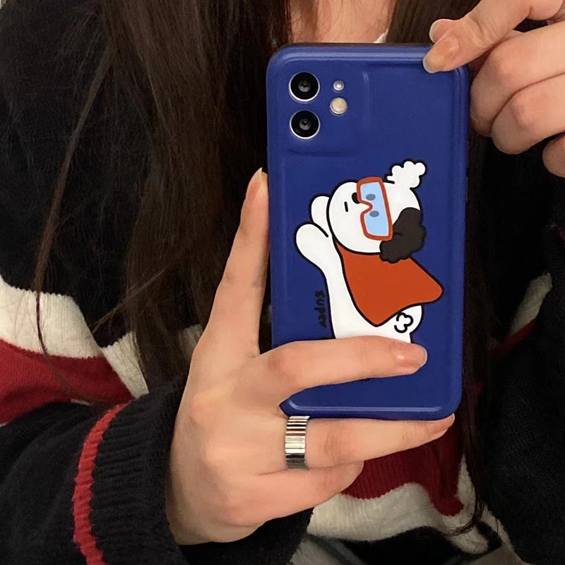 Super cartoon Cute pet dog Soft silicon phone case for apple iphone 12 Pro MiNi 7 8 X XS XR MAX 11 Plus SE gift birthday cover | Мобильные
