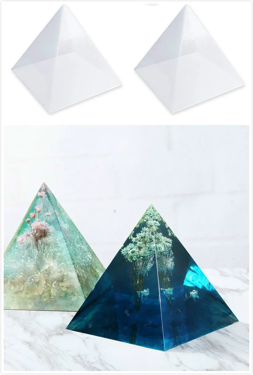

Pyramid Silicone Mold Resin Jewelry Making Mould Epoxy Pendant Craft DIY Tool