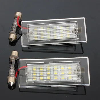 

2Pcs Car License Plate Lights 12V 18 LED Number Lamps Plate Light Tail Light for BMW X5 E53 X3 E83 Car Led Light Car Accessories