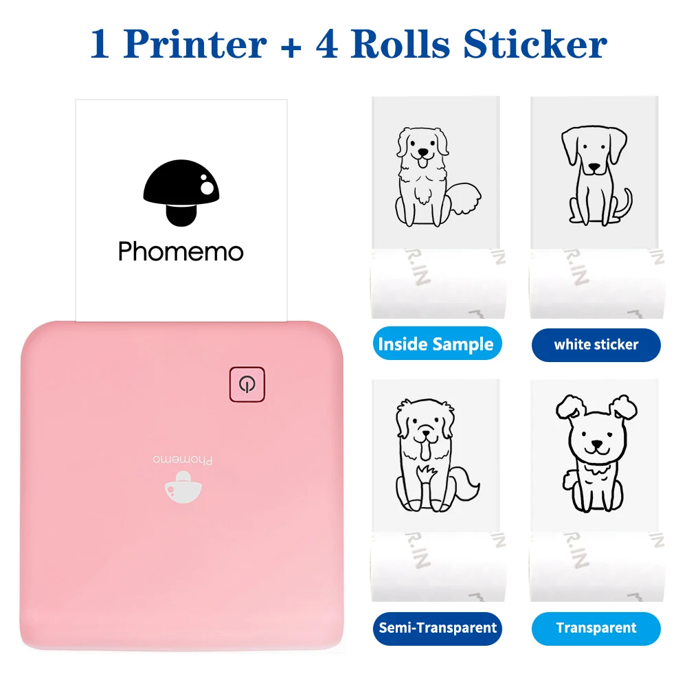Phomemo-ポケットプリンターM02Pro,300dpi,iOSおよびAndroid,ミニフォンプリンター,通気性のある防水性,ポータブル,写真,秘密の数