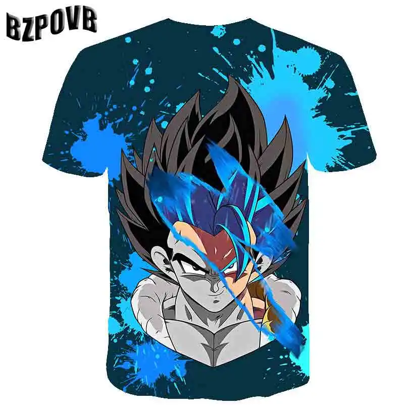 Летняя футболка с 3D принтом в стиле аниме Гоку с изображением дракона z Super Saiyan Son, новинка года, модные футболки для мужчин и мальчиков, Повседневная футболка с героями мультфильмов
