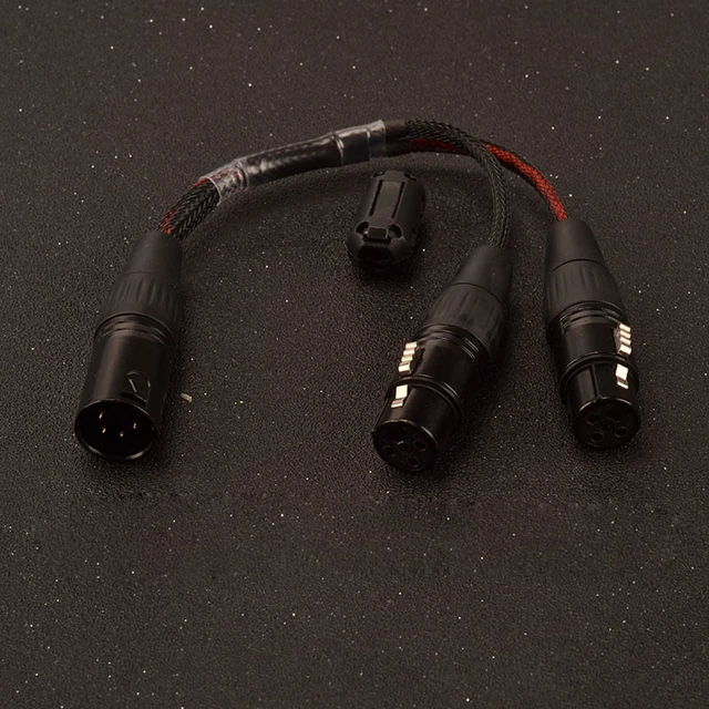 Hifi 4 Pin Xlr Male Jack To Dual 2 Female 4pin/3pin Xlr Plug Balanced Y  Splitter Balance Cable Adaptor L-4e6s 0.5m 1m 2m 3m 5m - Audio & Video  Cables - AliExpress