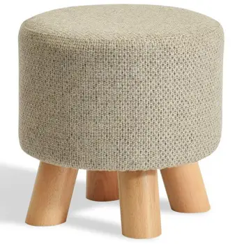 

Solid Wood Stool Fashion Creative Sofa Stool Cloth Low Stool Family Tea Table Stool For Shoes Stool Small Stool