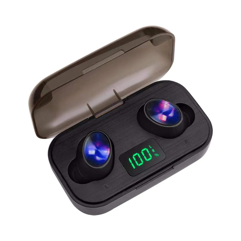 Красный Беспроводные наушники VOBERRY, мини гарнитура, Bluetooth, спортивные наушники, зарядный чехол, наушники-вкладыши, Auriculares, Bluetooth Inalambrico - Цвет: Красный