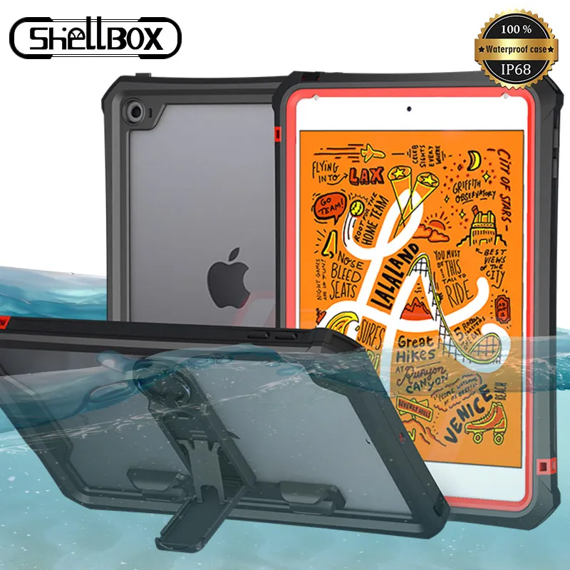 

Водонепроницаемый чехол для iPad Mini 5, тонкий прозрачный водонепроницаемый ударопрочный чехол IP68 для iPad Mini 5 2019, для плавания на открытом воздухе и дайвинга