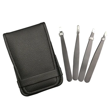 

Splinter Travel With Case Tweezer Set Washable Makeup Tools Portable Clip For Eyebrow Professional Stainless Steel Precise