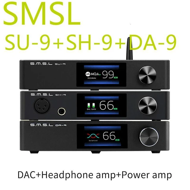 Smsl SU-9デコーダ + smsl sh-9ヘッドフォンアンプ + smsl DA-9パワー ...