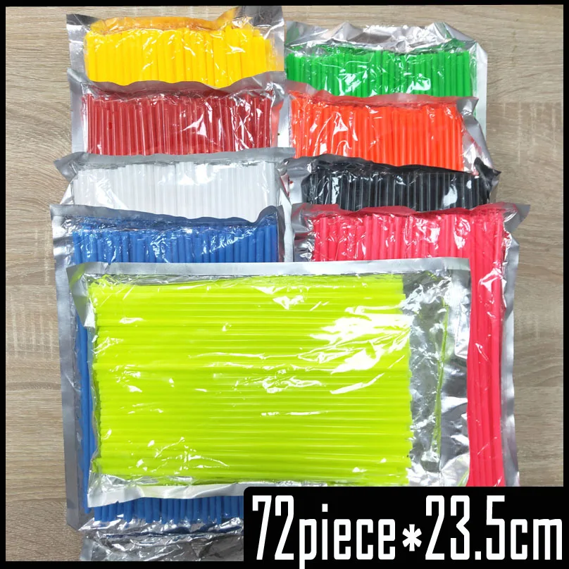 72 Pezzi Motocross Dirt Bike Off Road Cerchione Raggi Protezioni Pelli Per Tmax 500 Cbr F3 Nc700X Exc 250 Per Enduro