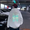Mens Reflective Wings Hoodie Oversized Harajuku Fashion Streetwear with Hood Pullovers for Fall 2022 Clothing Graphic Sweatshirt ► Photo 3/6