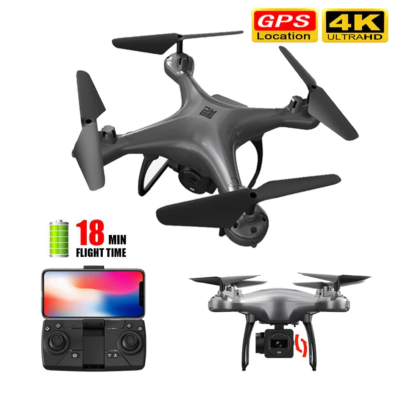 Drone 4k 5G WiFi RC Dron 18 mins Flight Time Lost Control Reture Selfie Quadcopter With Camera HD FPV Drone Profissional GPS
