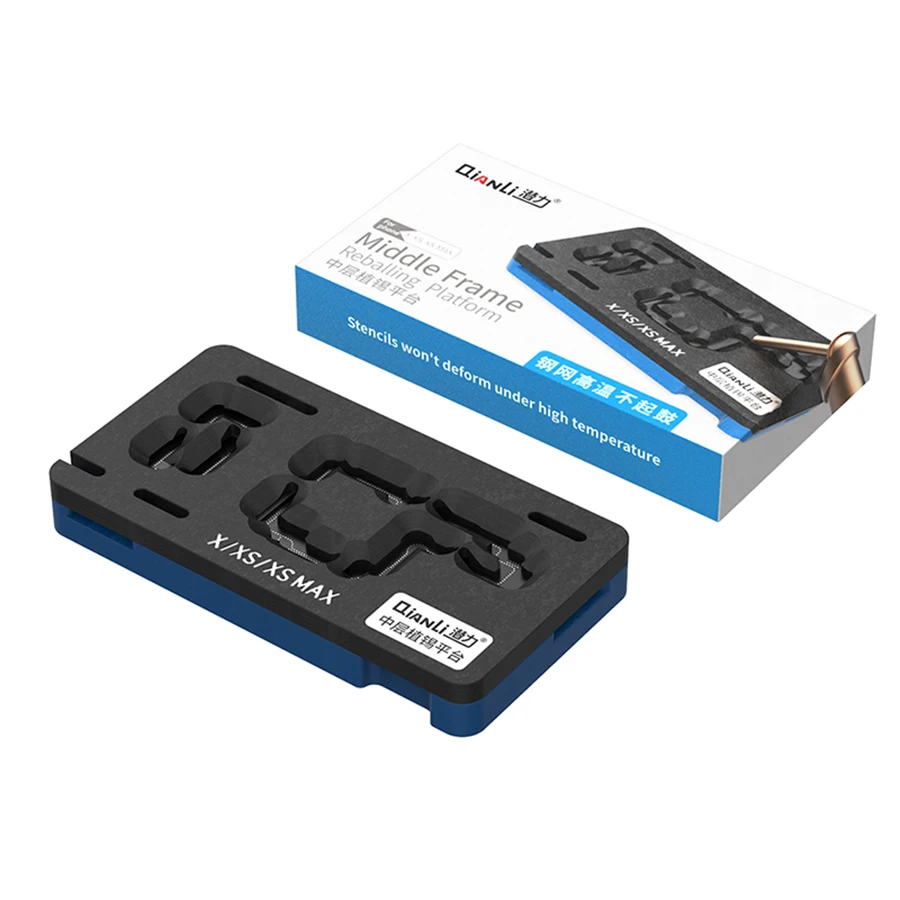 Qinali Motherboard Holder Fixture With BGA Reballing Stencil for iPhone X XS MAX Soldering Repair Tools | Инструменты