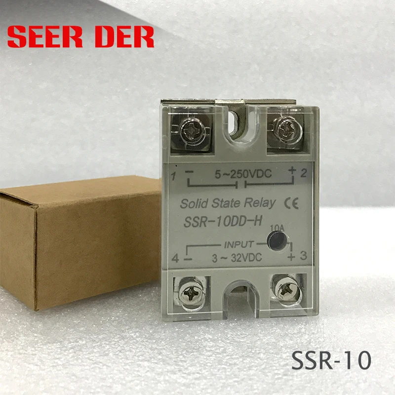 DC Контроль SSR 10DD 25DD 40DD 60DD 10A 25A 40A 60A на самом деле от 3 до 32 В постоянного тока 5 250VDC