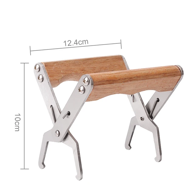 1Db Méh Kaptárkeret -Tartó Markolat Szerszám Méhész Felszerelés Megragadó Lift Fa Rozsdamentes Acél Méhészeti Szerszámok - Image 3