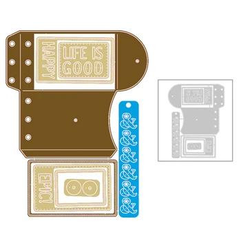 

2020 New Rectangle Frame English Word Life is Good Metal Cutting Dies For Making Paper Card Scrapbooking Photo Album no stamps