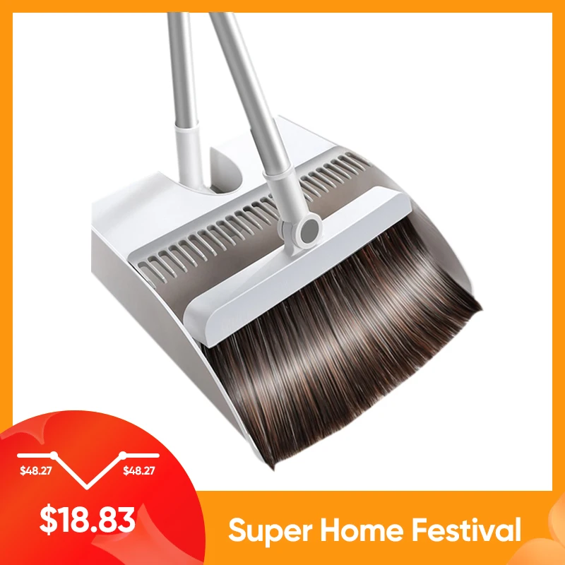 Ветрозащитная щетка и пылесборник JOYBOS JBS16, вертикальный комплект с выдвижной ручкой, чистящая щетка, длинная Расческа для зубов|Метлы и совки| | АлиЭкспресс - Находки для уборки и стирки