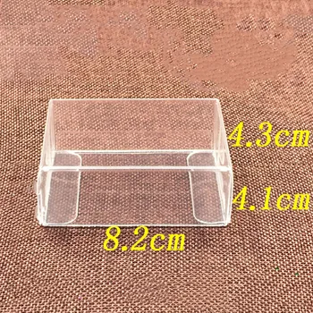 

Feiluan store 8.2X4.3X4.1CM 100pcs new PVC Clear matchbox tomy Toy Car Model / wedding gifts Dust Proof Display Protection Box