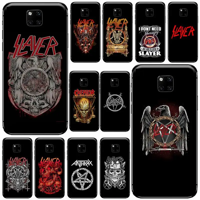 

Slayer Heavy Metal Rock Band Phone Case For Huawei P 9 8 10 40 Mate 30 Honor 8 8A 20 20s 9x nova 6se 5t Y9s PSMART lite pro 2017