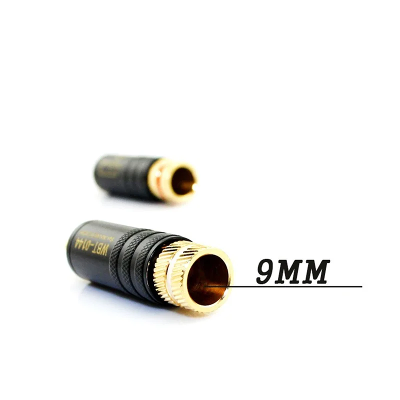 4 шт. позолоченный медный RCA штекер Mayitr прочный RCA разъем винты пайки Блокировка Аудио Видео WBT штекер 53 мм* 13 мм