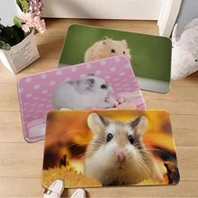 

Hamster Mat Printed Flannel Floor Mat Bathroom Decor Carpet Non-Slip For Living Room Kitchen welcome Doormat carpet