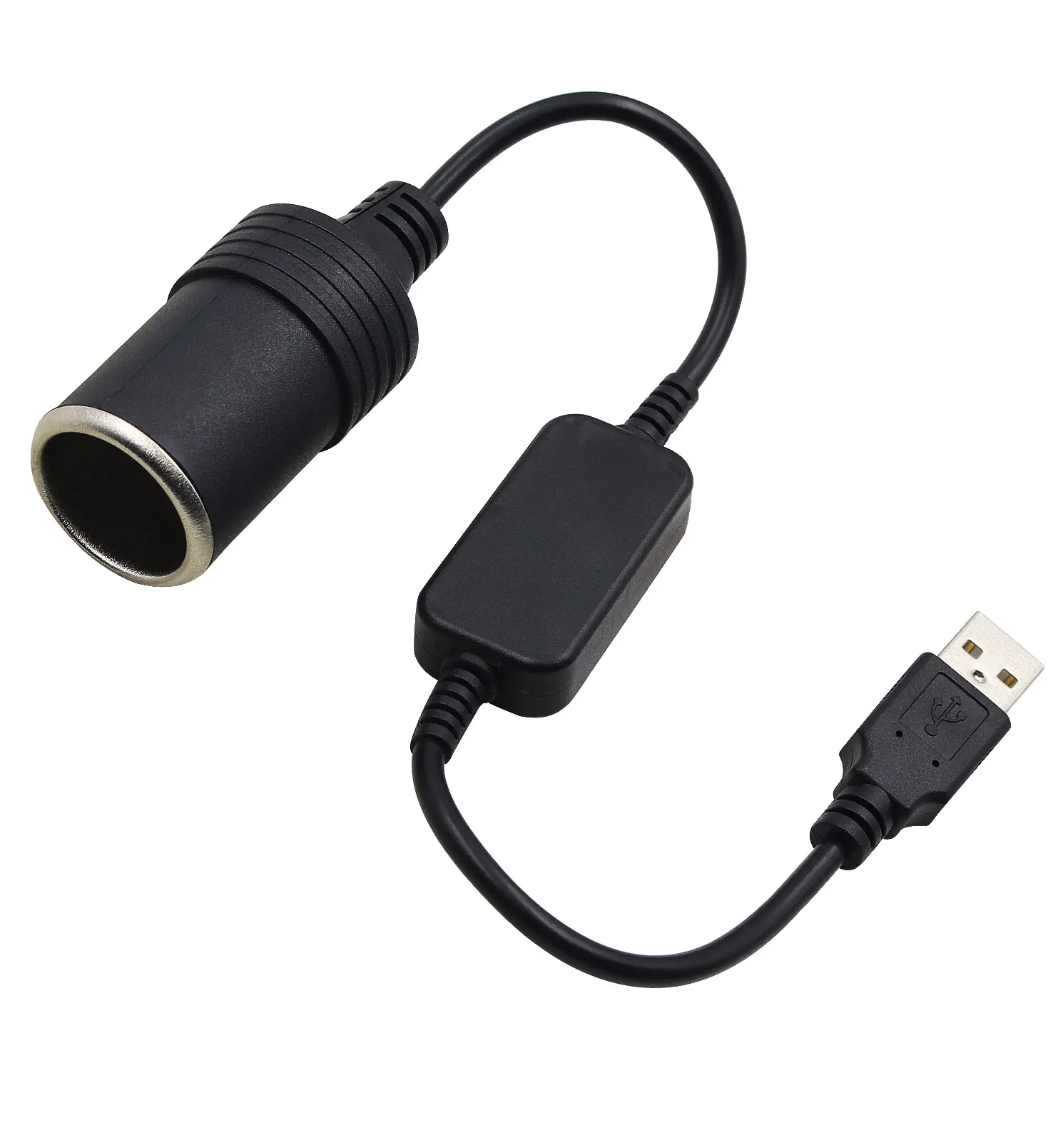 50 шт. USB 5 В до 12 в автомобильный прикуриватель гнездо Женский конвертер адаптер питания кабель