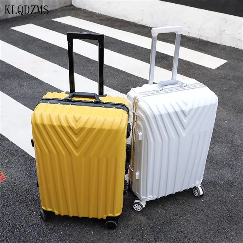 KLQDZMS 2" 22" 24'2" 29 дюймов ABS+ PC чемодан на колёсиках Молния и алюминиевая рама тележка Дорожный чемодан для поездки