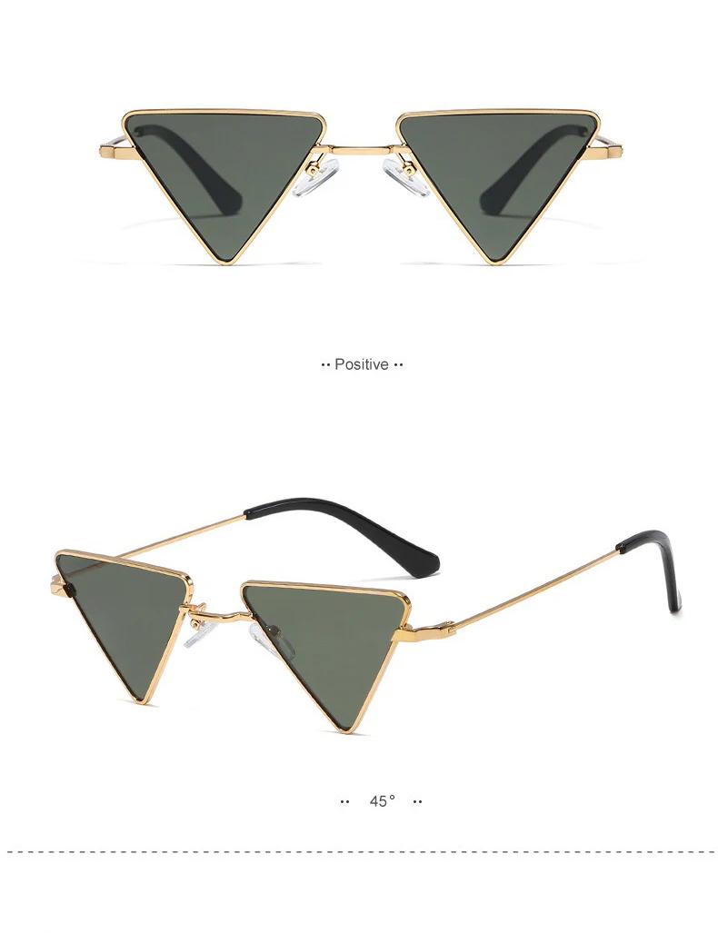 Роскошные модные треугольные очки женские брендовые дизайнерские винтажные мужские очки UV400