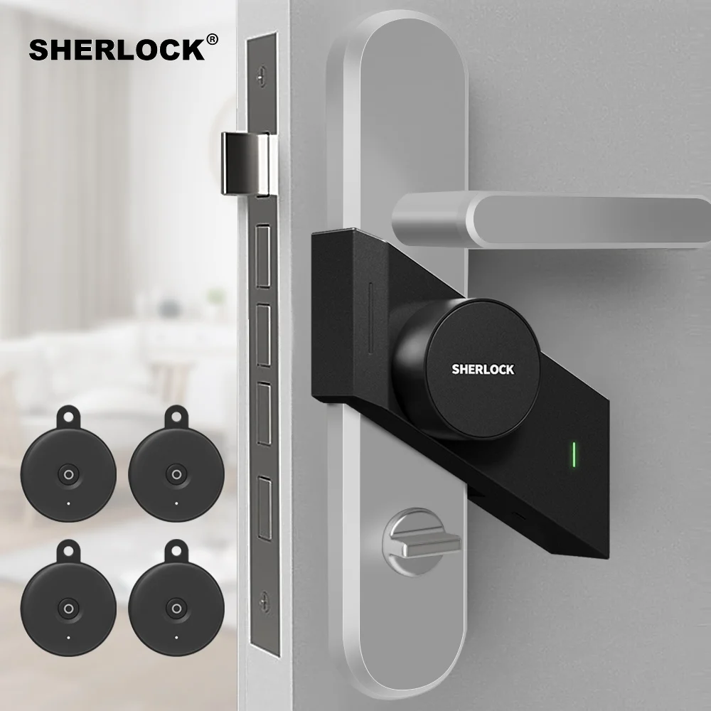 

Sherlock S2 Fingerprint Electric Smart Door Lock + 4Pcs Keys Bluetooth Wireless APP Phone Control Keyless Integration Door Lock