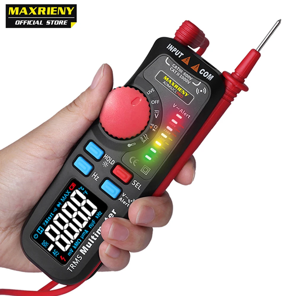 Цифровой мультиметр MAXRIENY 92CL Pro двухрежимный цветной дисплей вольтметр