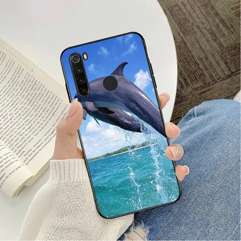 YNDFCNB Cá Heo Dễ Thương Ốp Lưng Điện Thoại Redmi Note 8Pro 8T 6Pro 6A 9 Redmi 8 7 7A Note 5 5A Note 7 xiaomi leather case chain Cases For Xiaomi