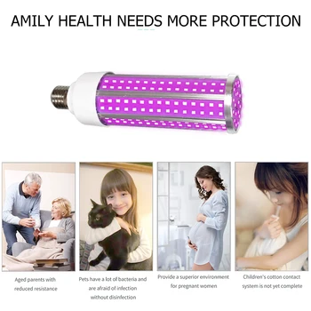 

Tube UVC Light Sterilizing Lights E27 UV Disinfect Lamp 225LED UVC Light Corn Bulb Disinfection Sterilization Lamp