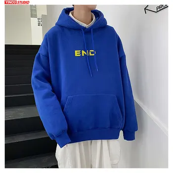 

Dropshipping Oversize Mans Print Hoodies Causal Cotton Warming Hooded Sweatshirts Japanese Pocket Men Swearshirts Oversize