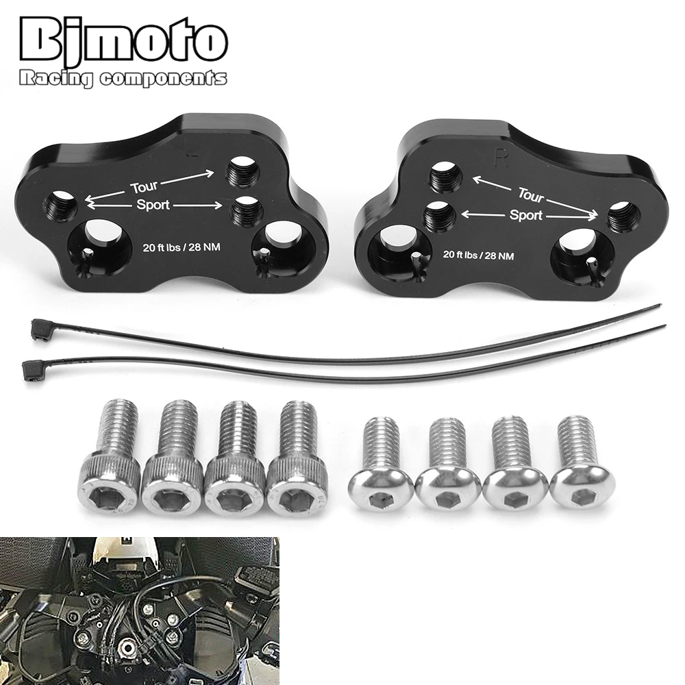 

Motorcycle 14MM GL 1800 Aluminum Alloy Handlebar Risers Height up CNC Adapters For Honda GL1800 2018-2019 Handlebar Risers