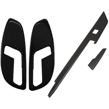 

1 pair Carbon Fiber Seat Adjust Panel Cover Trim & 2pcs Carbon Fiber Car Armrest Box Panel Cover Trim for Chevrolet