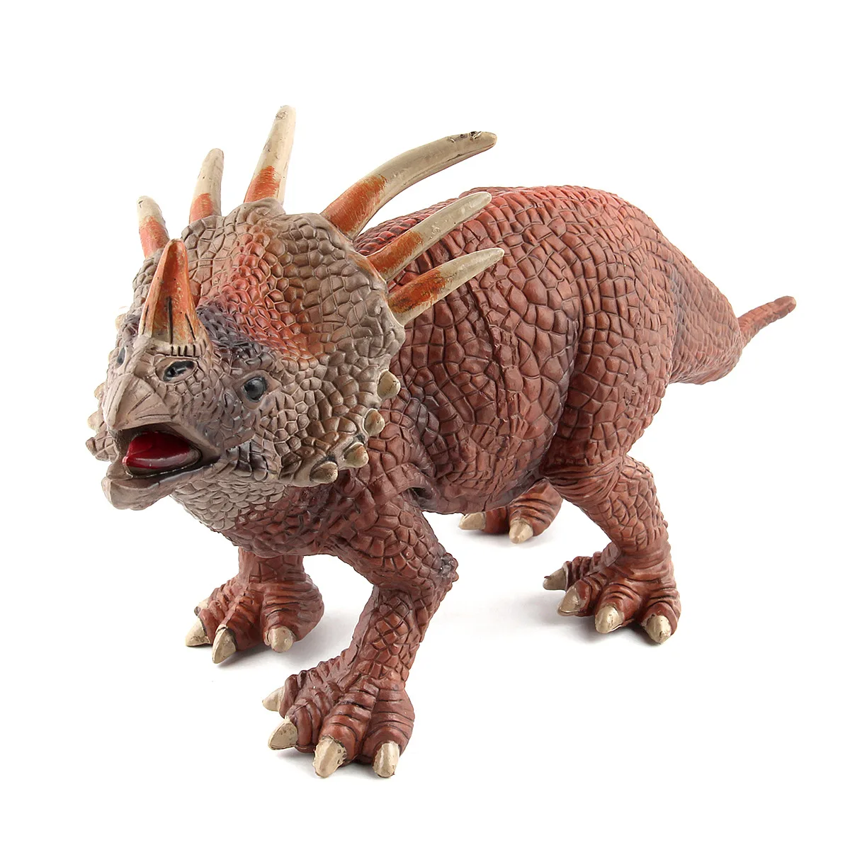 

Foreign Trade English Styracosaurus Spiked Shield Ceratopsia Plastic Doll Static Dinosaur Garage Kit Model Toy