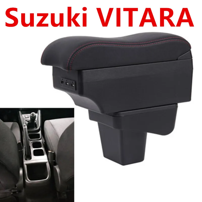 Для Suzuki VITARA подлокотник коробка салона автомобиля подлокотник двойной слой Перезаряжаемый USB