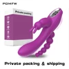 3 in 1 G-Spot Rabbit Dildo Vibrator Female for Women Clit Vacuum Stimulator Massager Vibrating Anal Sex Toys for Adults Couples 1