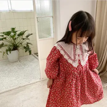 

2020 new style girls printed dress fashion cotton spring girls dresses 1-6 years HJ415