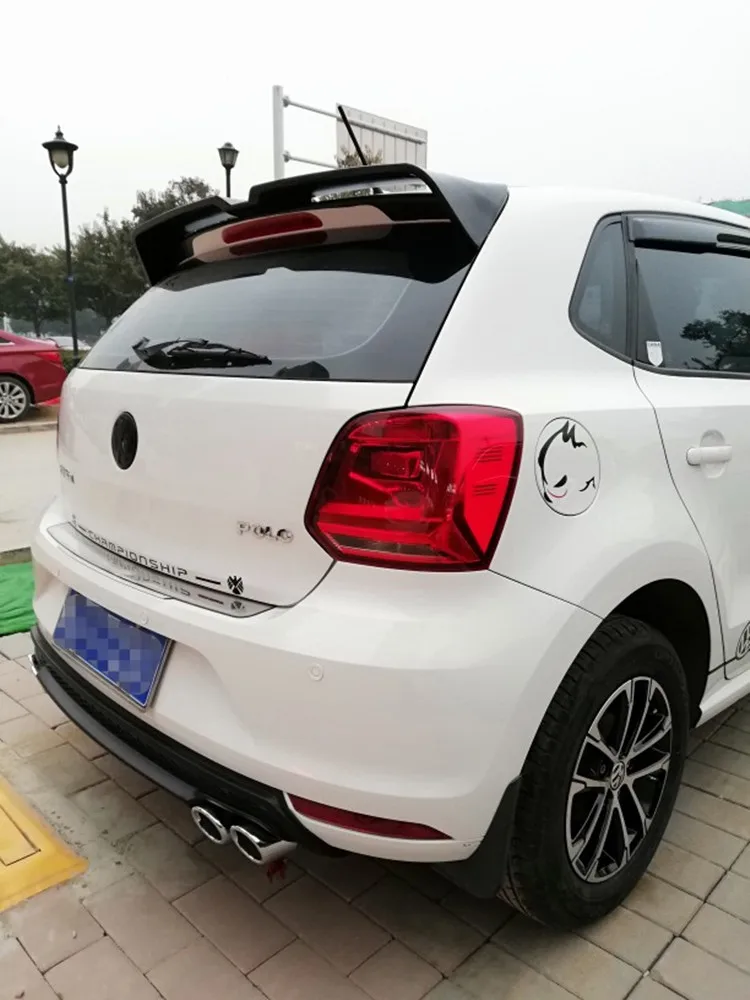 Для 2014 2018 Volkswagen Polo задний бампер диффузор защитные бамперы Задний Спойлер ABS