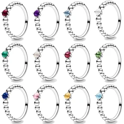 Winter New Jewelry DIY Gem Custom Designer Fashion Femme Jewellry Fit Pan Original Personalized Fine Rings For Women 925 Silver