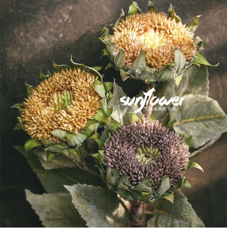1Pcs Artificial Sunflower Fake Flower High Quality Simulation Silk Sunflower For Wedding Home Christmas Decoration QW16 (5)