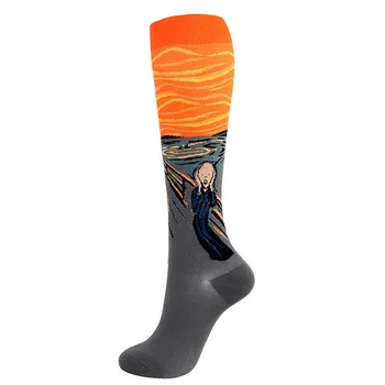 Running Men Women Socks Sports Compression Happy Tube Socks Support