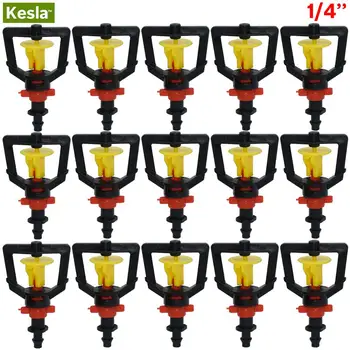 

KESLA 5PCS Garden Irrigation Rotating Misting System Hanging Spinning Refraction Micro Nozzle Greenhouses Humidifier 4/7mm Barb