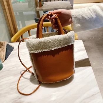 

Fashion Brand Smalll Handbag PU Leather Fashion Shoulder Crossbody Bag High Quality Ladies Tote Bag Hit Color Bucket Bags Female