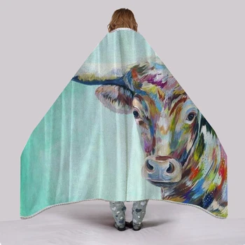 

Milk Cow Colorful Nap Blanket Soft Cozy Velvet Plush Throw Blanket Animal Fluffy Blanket Galaxy Print Thin Quilt Bedding
