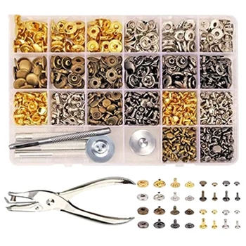 

240 Sets of Rivets Rivets 633 Four-Button Multi-Model Combination Manual Set with Tools