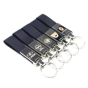 

Car Styling Fashoin 3D Metal Car Key Ring Keychain Key Holder Logo For Renault Lada Opel Dacia Alfa romeo